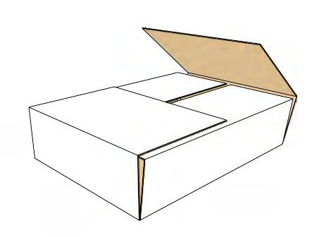 Etuis en croix à rabats jointifs