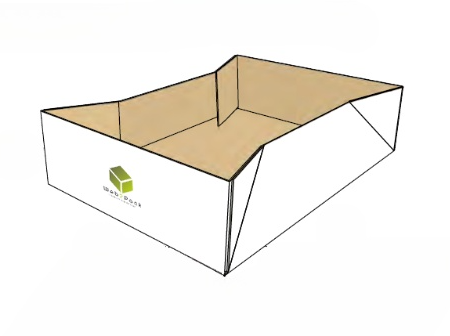 Plateau 4 coins collés