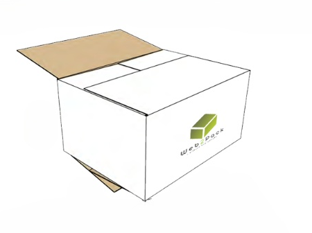 Caisse américaine à rabats semi-recouvrant