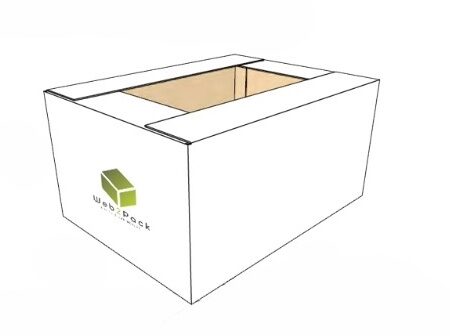 Caisse à rabat ouvert