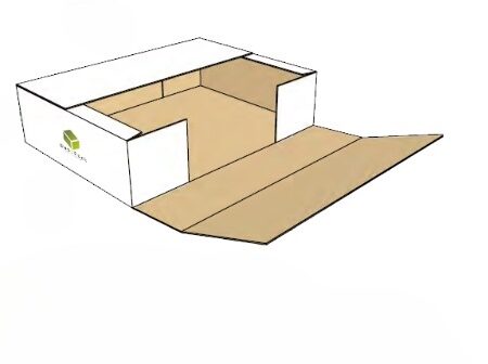 Boîte à coller à rabat