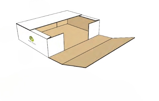 Boîte à coller à rabat